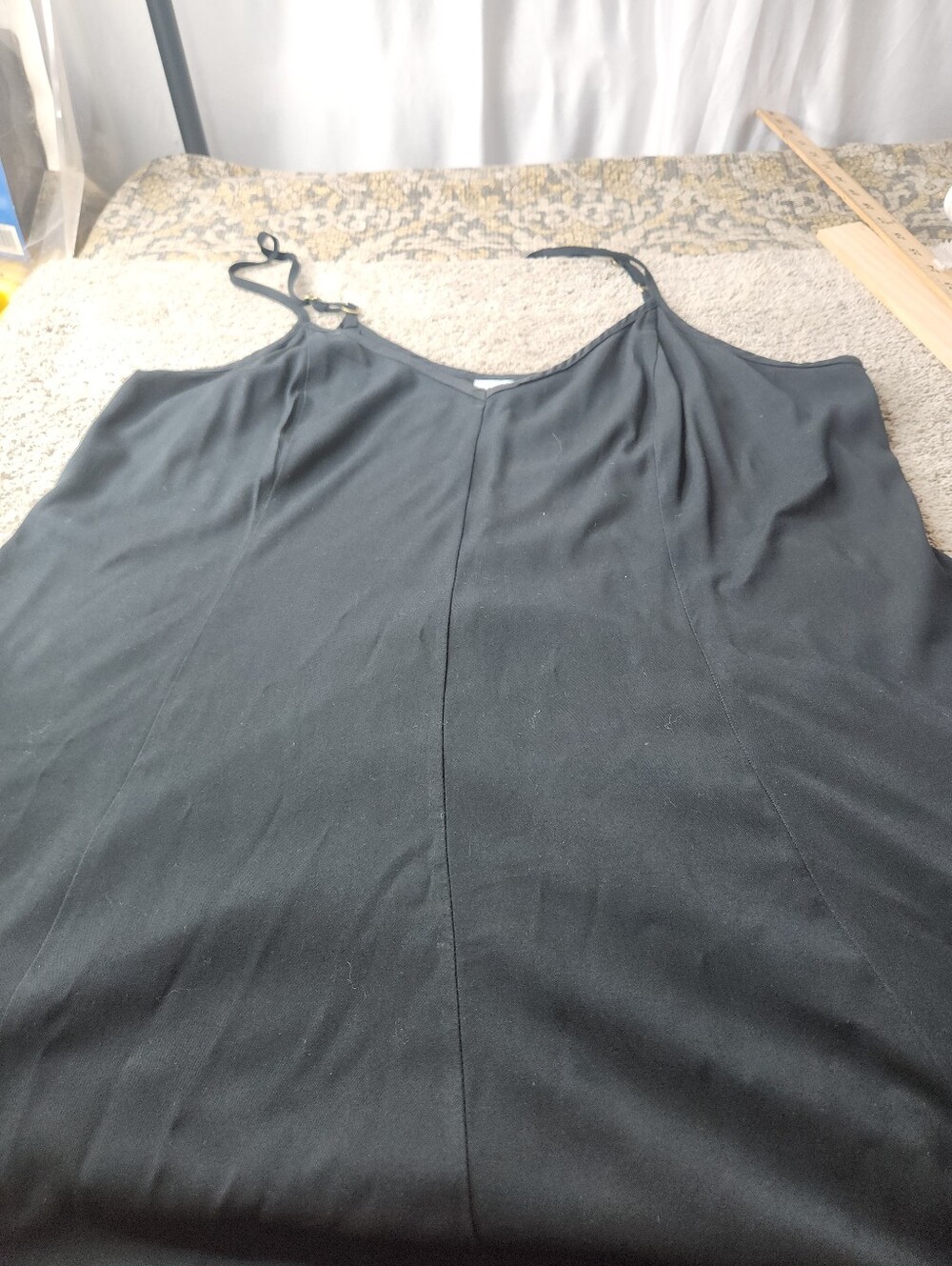 Black Spaghetti Strap Maxi Dress - Ava & Viv - 1X - Picture 5 of 12